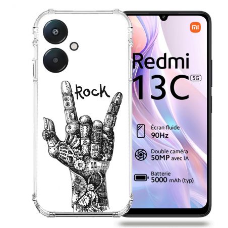 Coque Renforcée Pour Xiaomi Redmi 13C 5G Musique Rock Main