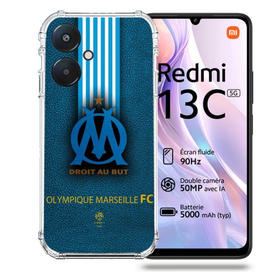 Coque Renforcée Pour Xiaomi Redmi 13C 5G Olympique Marseille OM Bande
