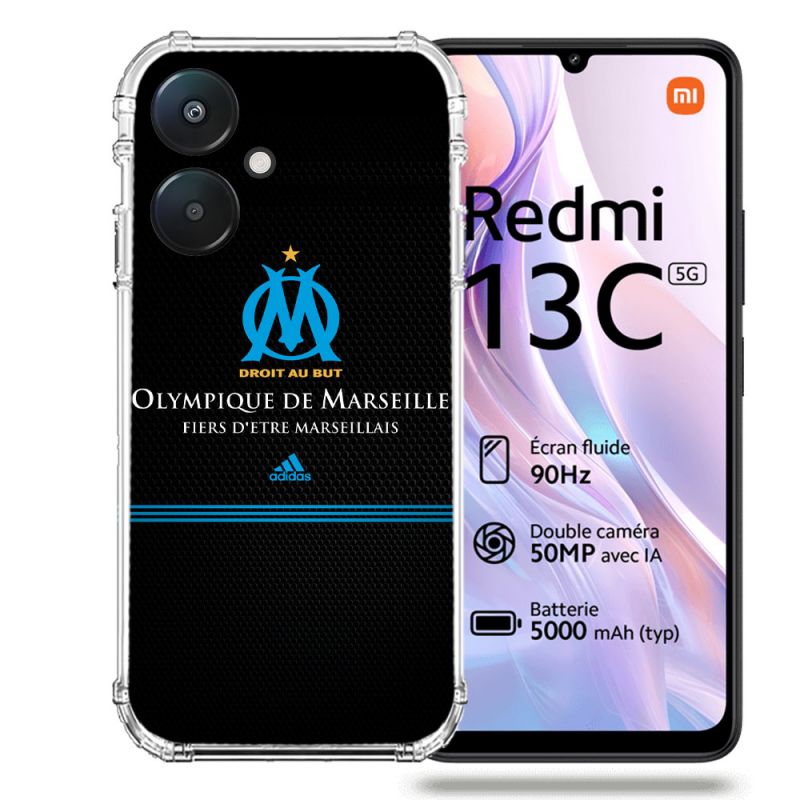 Coque Renforcée Pour Xiaomi Redmi 13C 5G Olympique Marseille OM Fier etre Marseillais