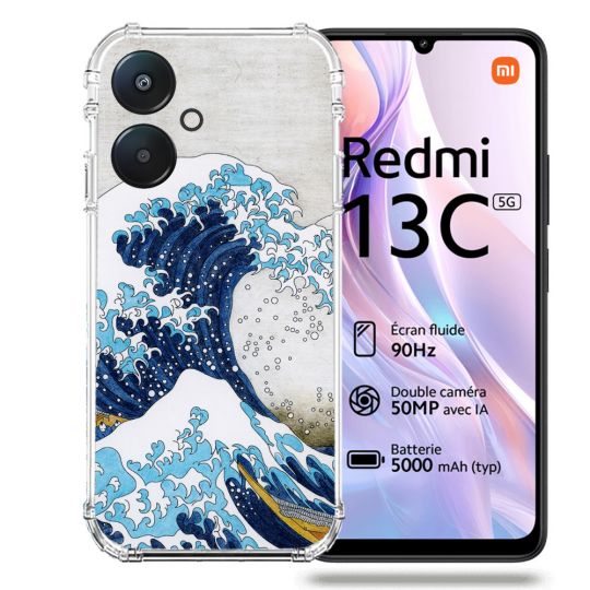 Coque Renforcée Pour Xiaomi Redmi 13C 5G Peinture La Grande Vague