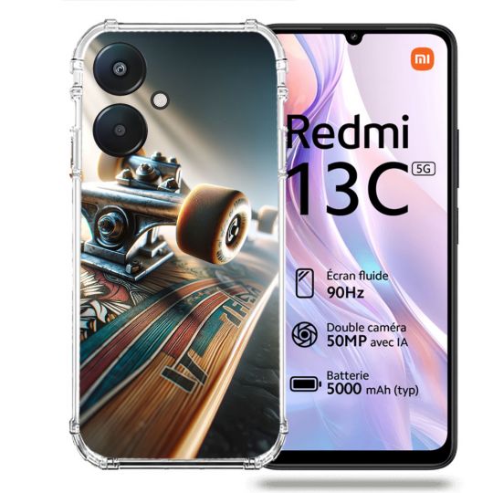 Coque Renforcée Pour Xiaomi Redmi 13C 5G Planche Skate