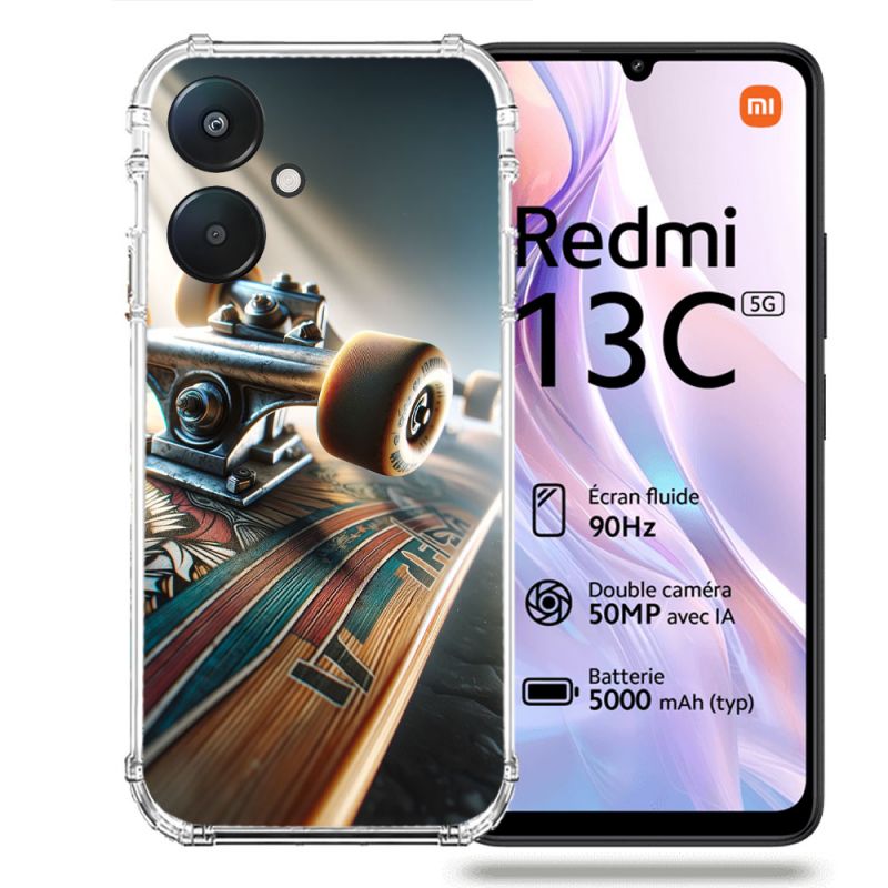Coque Renforcée Pour Xiaomi Redmi 13C 5G Planche Skate