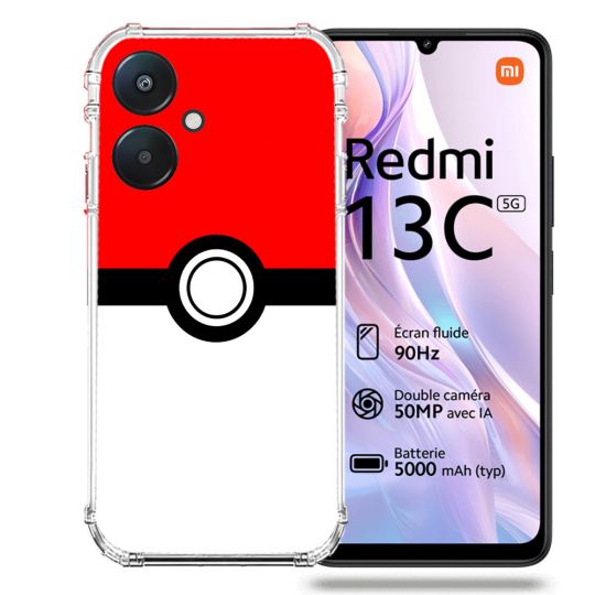 Coque Renforcée Pour Xiaomi Redmi 13C 5G Pokemon Pokeball