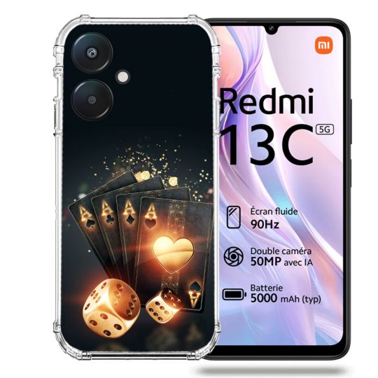 Coque Renforcée Pour Xiaomi Redmi 13C 5G Poker Des