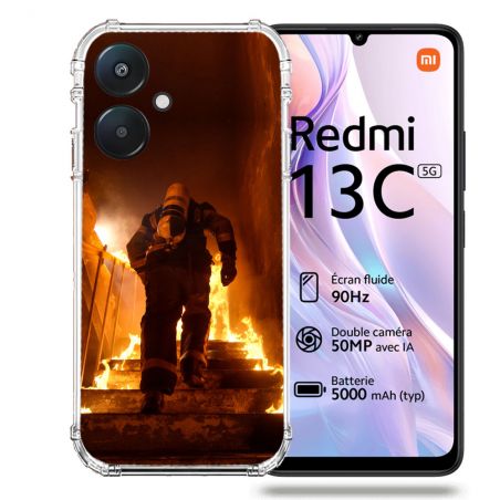 Coque Renforcée Pour Xiaomi Redmi 13C 5G Pompier Escalier