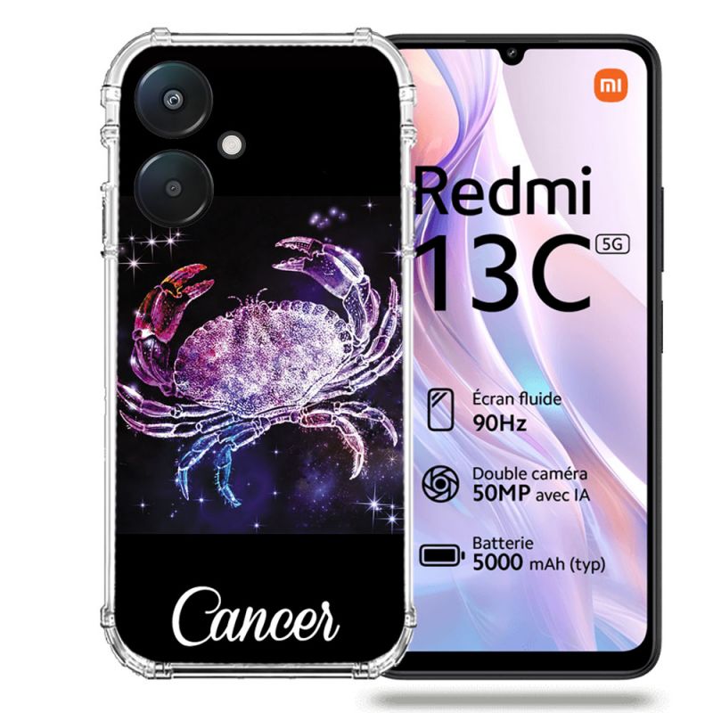 Coque Renforcée Pour Xiaomi Redmi 13C 5G Signe Zodiaque 2 Cancer