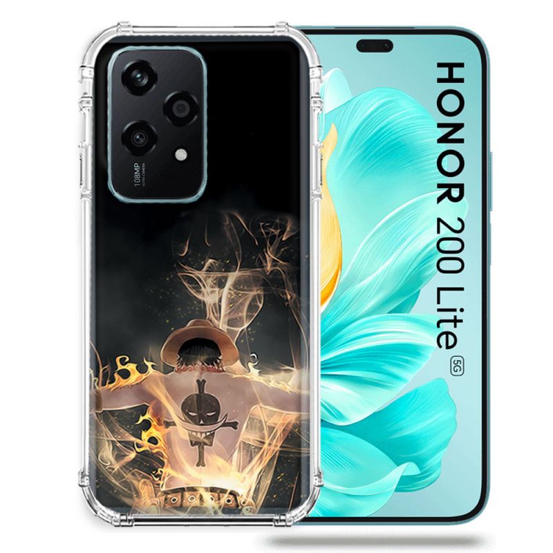 Coque Renforcée Pour Honor 200 Lite 5G Manga One Piece Ace Noir