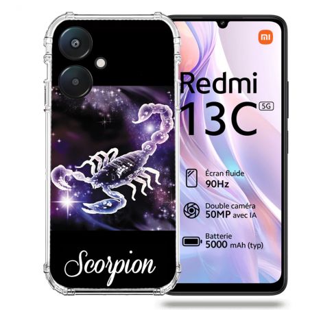 Coque Renforcée Pour Xiaomi Redmi 13C 5G Signe Zodiaque 2 Scorpion