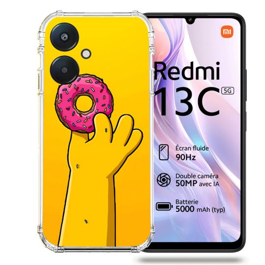 Coque Renforcée Pour Xiaomi Redmi 13C 5G Simpson Donuts
