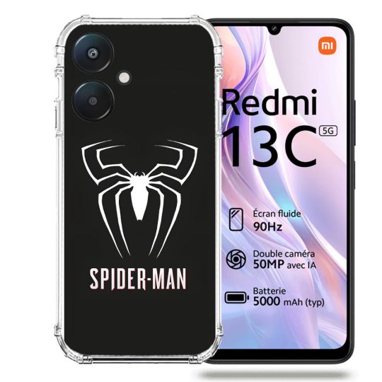 Coque Renforcée Pour Xiaomi Redmi 13C 5G Spiderman Logo