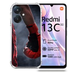 Coque Renforcée Pour Xiaomi Redmi 13C 5G Sport Boxe Gant Rouge