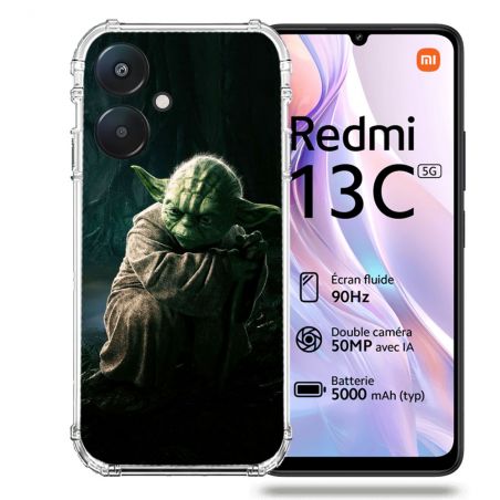 Coque Renforcée Pour Xiaomi Redmi 13C 5G Star Wars - Yoda sombre