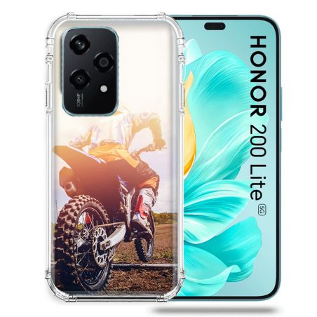 Coque Renforcée Pour Honor 200 Lite 5G Moto Cross Soleil