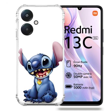 Coque Renforcée Pour Xiaomi Redmi 13C 5G Stitch Blanc