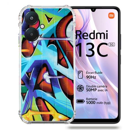 Coque Renforcée Pour Xiaomi Redmi 13C 5G Street Art Graf Color