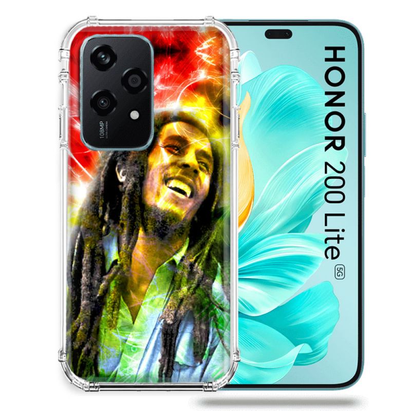 Coque Renforcée Pour Honor 200 Lite 5G Musique Bob Marley Color