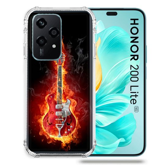 Coque Renforcée Pour Honor 200 Lite 5G Musique Guitare Electrique