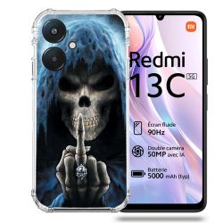 Coque Renforcée Pour Xiaomi Redmi 13C 5G Tete de Mort Doigt