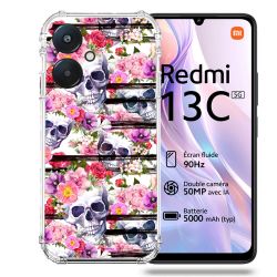 Coque Renforcée Pour Xiaomi Redmi 13C 5G Tete de Mort Pattern