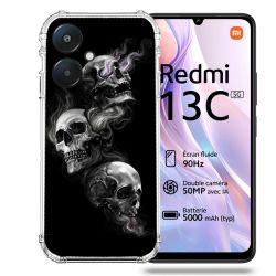 Coque Renforcée Pour Xiaomi Redmi 13C 5G Tete de Mort Triple