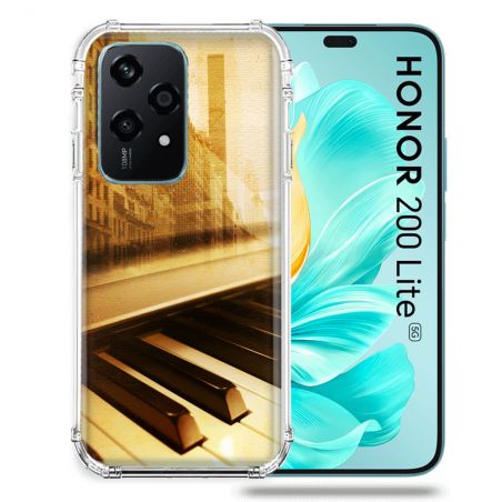 Coque Renforcée Pour Honor 200 Lite 5G Musique Piano Retro