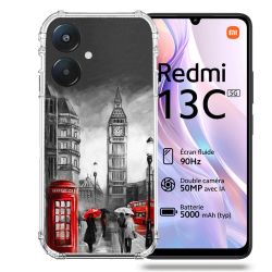 Coque Renforcée Pour Xiaomi Redmi 13C 5G Voyage Angleterre Londres Vintage