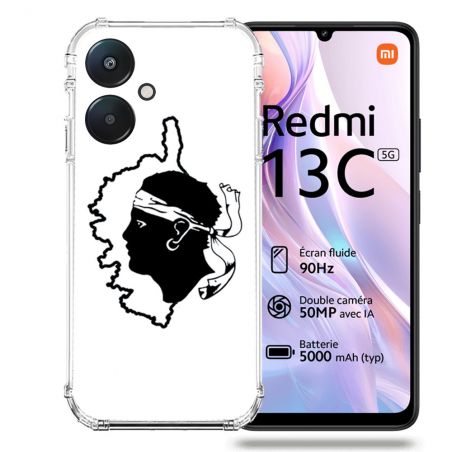 Coque Renforcée Pour Xiaomi Redmi 13C 5G Voyage Corse Blanc