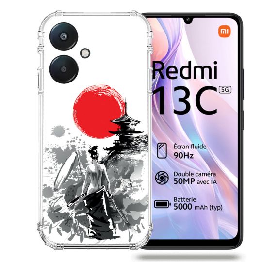 Coque Renforcée Pour Xiaomi Redmi 13C 5G Voyage Japon Femme