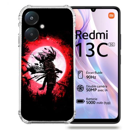 Coque Renforcée Pour Xiaomi Redmi 13C 5G Voyage Japon Samourai