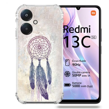 Coque Renforcée Pour Xiaomi Redmi 13C 5G Zen Attrape Reve Blanc