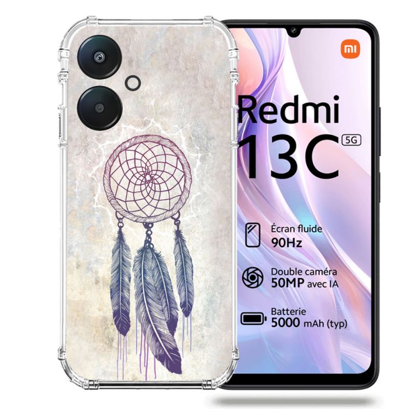 Coque Renforcée Pour Xiaomi Redmi 13C 5G Zen Attrape Reve Blanc