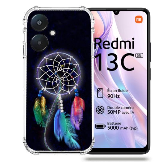 Coque Renforcée Pour Xiaomi Redmi 13C 5G Zen Attrape Reve Multicolore
