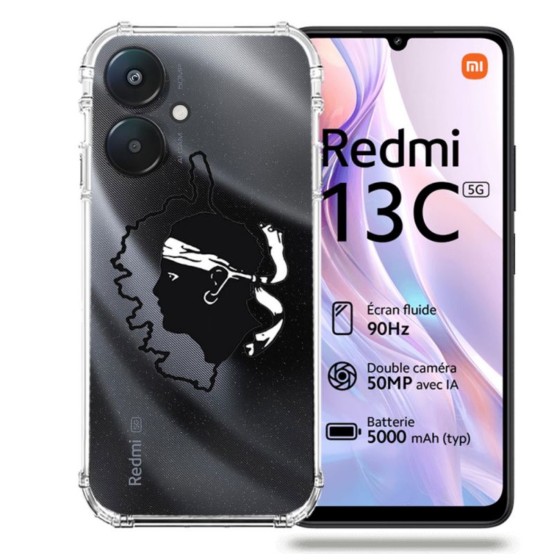 Coque Transparente Pour Xiaomi Redmi 13C 5G Cœur infini