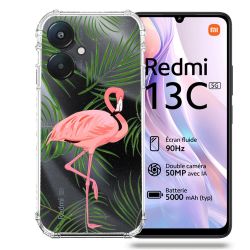 Coque Transparente Pour Xiaomi Redmi 13C 5G Flamant Rose