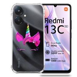 Coque Transparente Pour Xiaomi Redmi 13C 5G Licorne Paillette