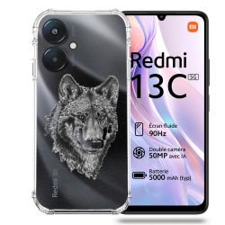 Coque Transparente Pour Xiaomi Redmi 13C 5G Loup