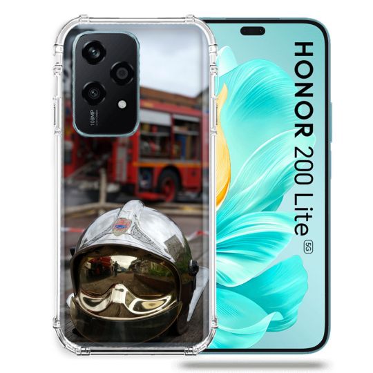 Coque Renforcée Pour Honor 200 Lite 5G Pompier Casque Camion