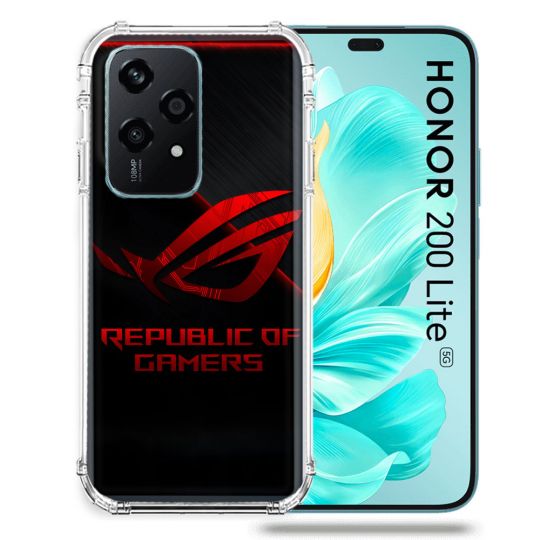 Coque Renforcée Pour Honor 200 Lite 5G ROG Rouge