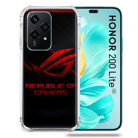 Coque Renforcée Pour Honor 200 Lite 5G ROG Rouge
