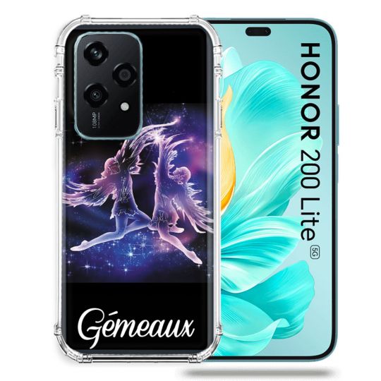 Coque Renforcée Pour Honor 200 Lite 5G Signe Zodiaque 2 Gémeaux