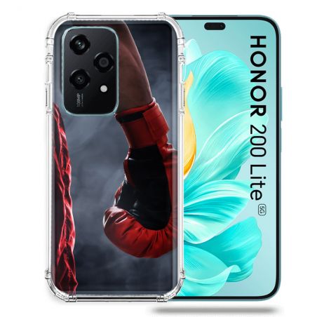 Coque Renforcée Pour Honor 200 Lite 5G Sport Boxe Gant Rouge