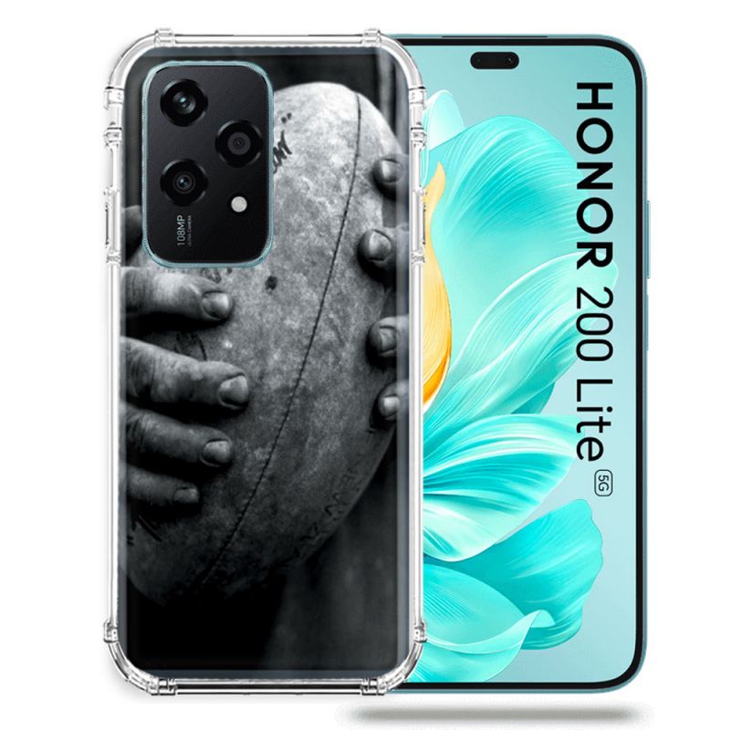 Coque Renforcée Pour Honor 200 Lite 5G Sport Rugby Ballon Vintage