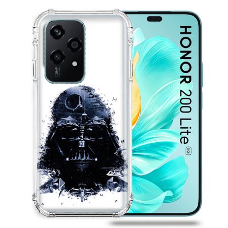 Coque Renforcée Pour Honor 200 Lite 5G Star Wars - Dark Vador Blanc