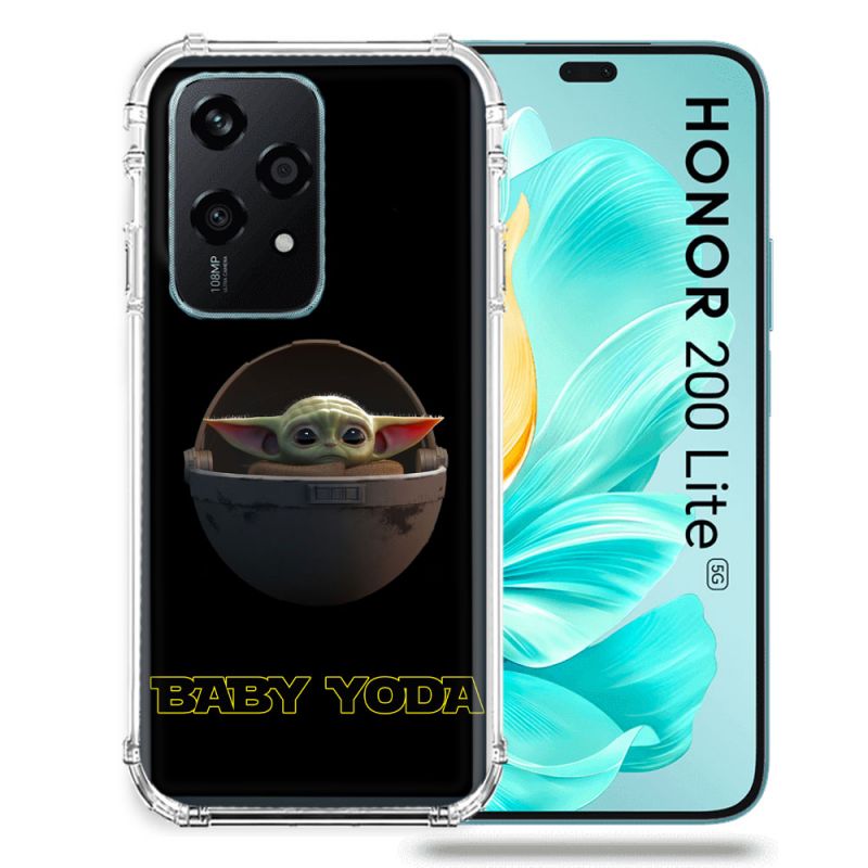 Coque Renforcée Pour Honor 200 Lite 5G Star Wars - Yoda bebe noir