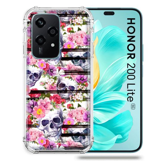 Coque Renforcée Pour Honor 200 Lite 5G Tete de Mort Pattern