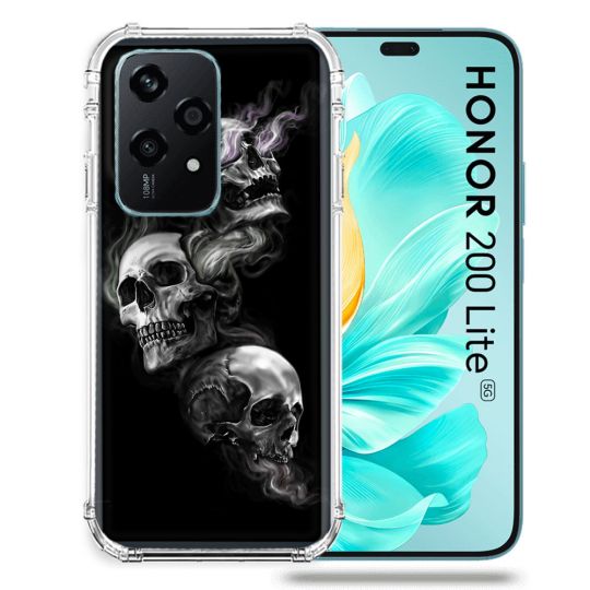 Coque Renforcée Pour Honor 200 Lite 5G Tete de Mort Triple