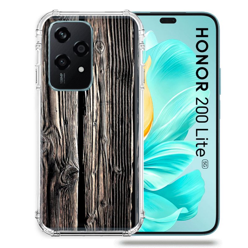 Coque Renforcée Pour Honor 200 Lite 5G Texture Bois