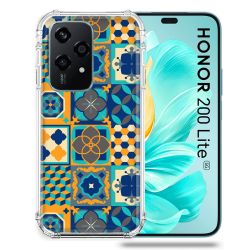 Coque Renforcée Pour Honor 200 Lite 5G Texture Carreau Ciment Orange