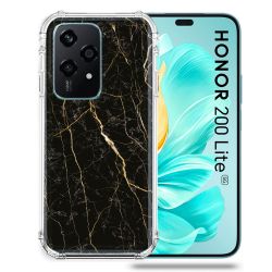 Coque Renforcée Pour Honor 200 Lite 5G Texture Marbre Noir