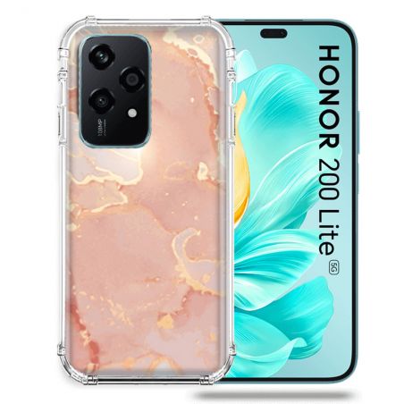 Coque Renforcée Pour Honor 200 Lite 5G Texture Marbre Rose